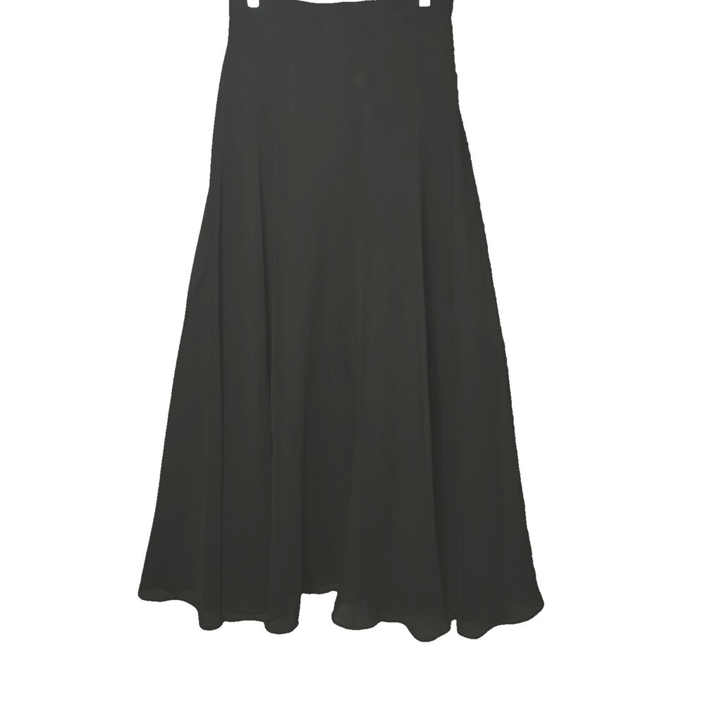 Black Chiffon Maxi Skirt Size 6-8 Lined Cute Goth Castle Witchy Special Event